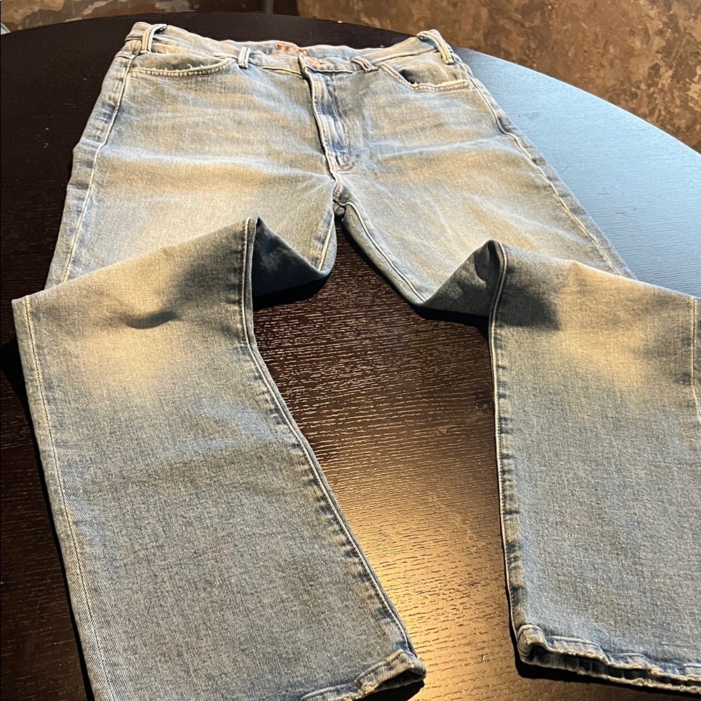 MOTHER Light Blue Ankle Crop Jeans